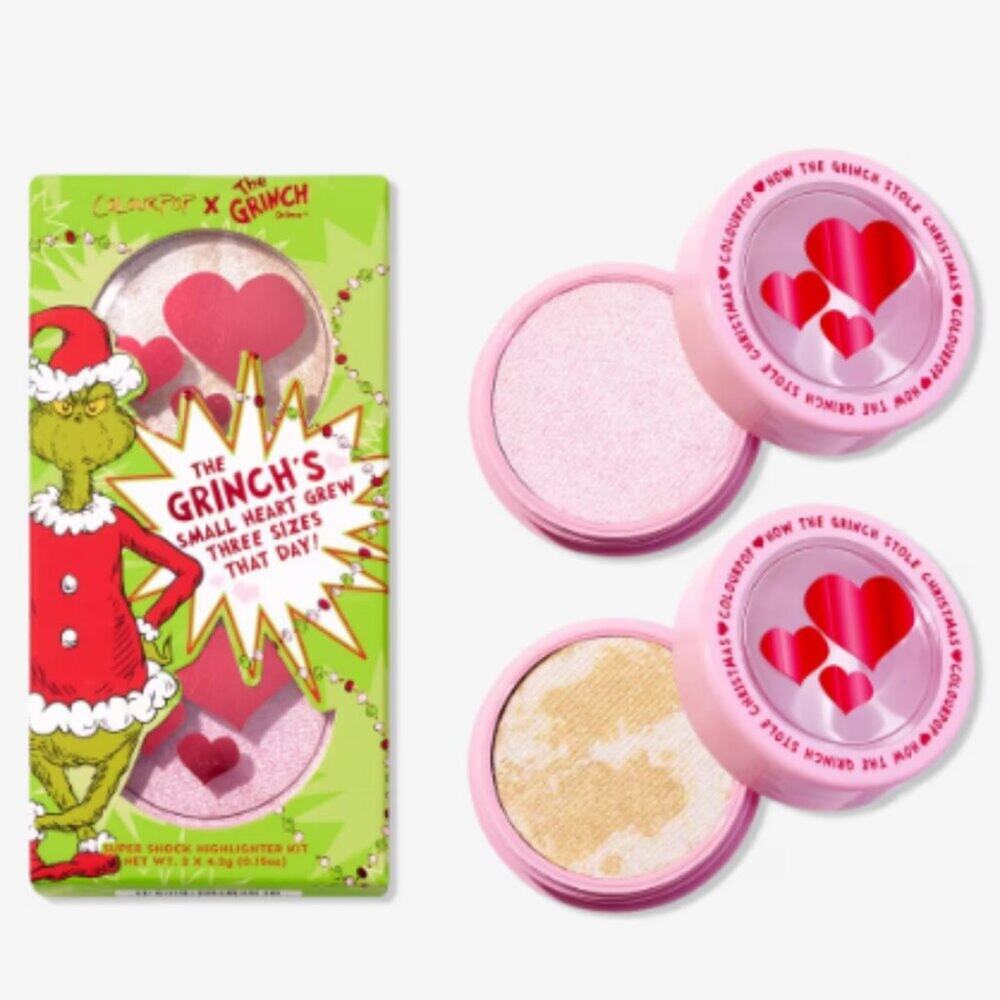 ColourPop | ColourPop x The Grinch Highlighter Kit, NIB